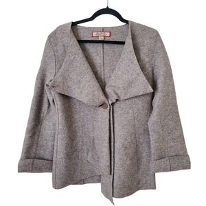 Beyond Threads Women's Brown Alpaca Wool Blend Felted Jacket Size S Bohemian